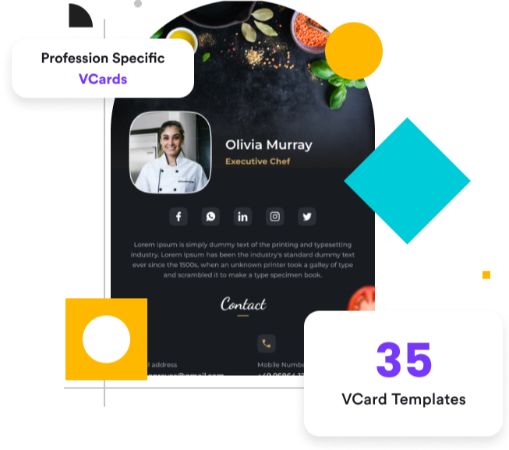 Digital vCard Illustration